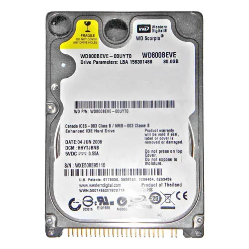Buy Western Digital WD800BEVE-00UYT0 | Scorpio Blue 80GB 5400RPM EIDE 8MB Cache 2.5-Inch Hard Drive Refurbished - $157.06 Western Digital WD800BEVE-00UYT0 | Scorpio Blue 80GB 5400RPM EIDE 8MB Cache 2.5-Inch Hard Drive Refurbished - Western Digital refurbished available on Gotodirect