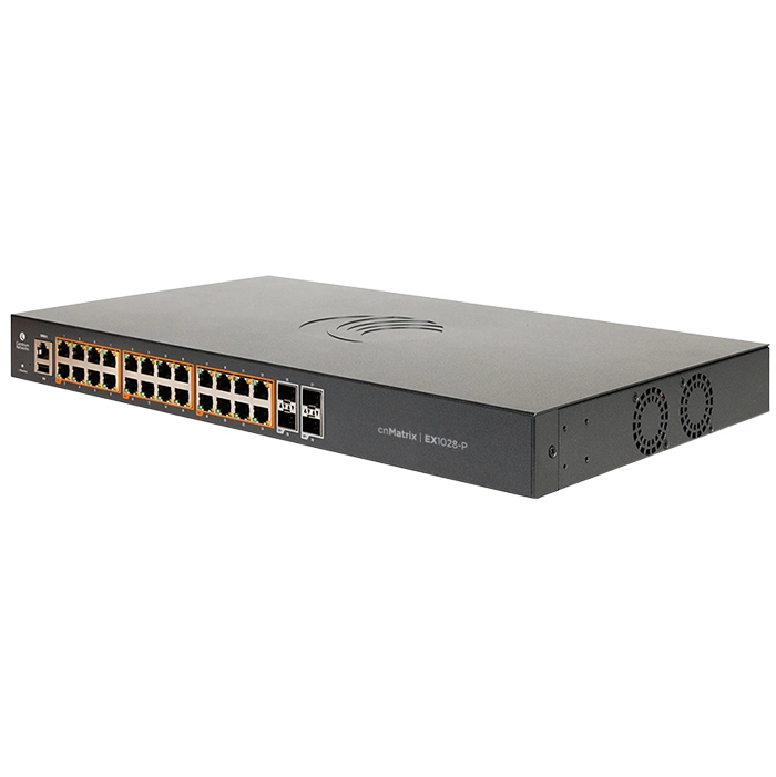 Cambium Networks MX-EX1028PXA-0 | Intelligent 24-Ports Gigabit Ethernet RJ45 PoE+ with 4x Gigabit Ethernet SFP Fiber Slots 1U Rack-mountable Network Switch Refurbished - Cambium Networks refurbished available on Gotodirect