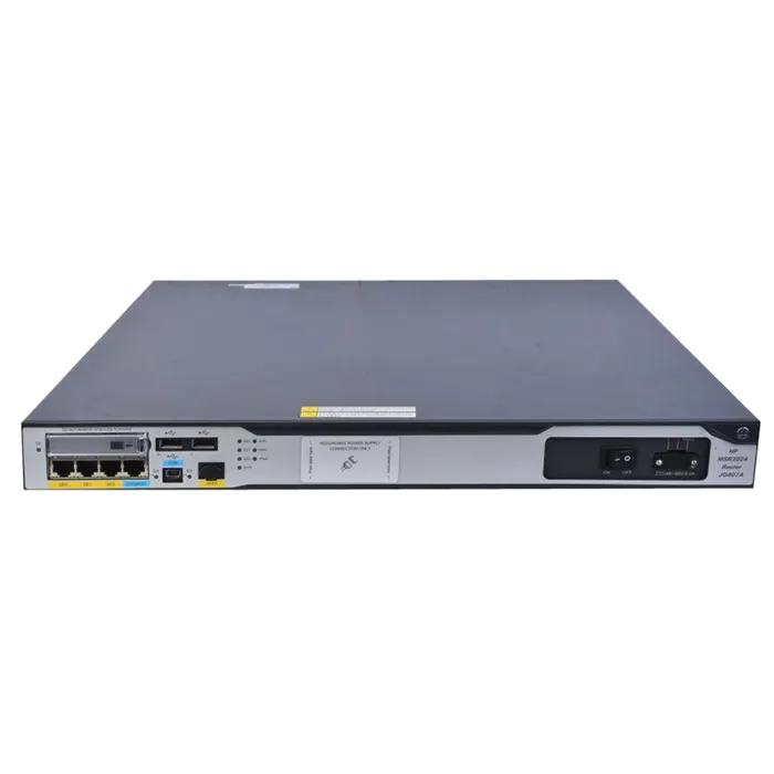 HP JG407-61001 | MSR3000 MSR3024 8 x Ports 1000Base-T + 3 x Ports Management 1U Rack-mountable Router Refurbished - Hewlett-Packard (ou HP en abrégé) refurbished available on Gotodirect