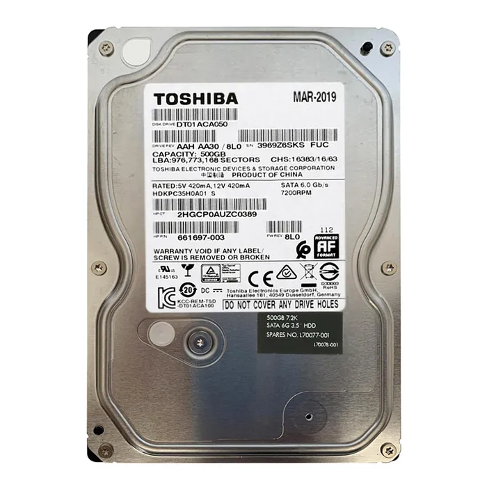 Buy HP L70077-001 | 500GB 7200RPM SATA 6Gb/s 3.5-Inch Internal Hard Drive Refurbished - $202.67 HP L70077-001 | 500GB 7200RPM SATA 6Gb/s 3.5-Inch Internal Hard Drive Refurbished - Hewlett-Packard (ou HP en abrégé) refurbished available on Gotodirect