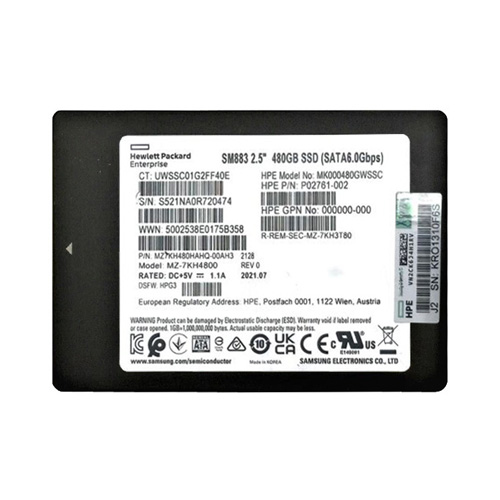 HP MK000480GWSSC | 480GB SATA 6Gb/s Hot-Pluggable Read Intensive 2.5-Inch Enterprise Solid State Drive for ProLiant Server and Storage Array Refurbished - Hewlett-Packard (ou HP en abrégé) refurbished available on Gotodirect