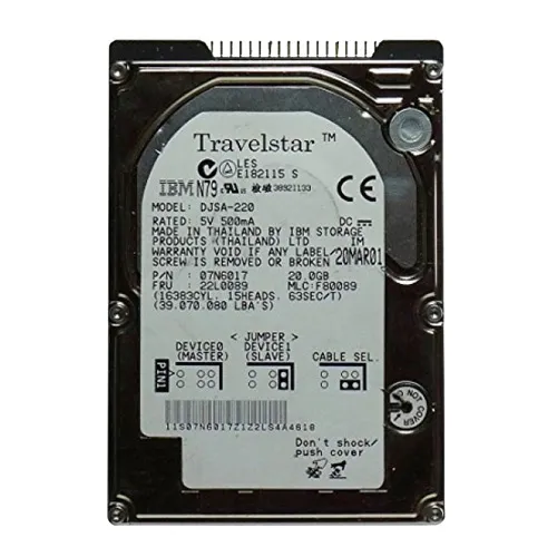 IBM 07N6017 | 20GB 4200RPM IDE Ultra ATA/66 (ATA-5) 2MB Cache 2.5-Inch Hard Drive Refurbished -  refurbished available on Gotodirect