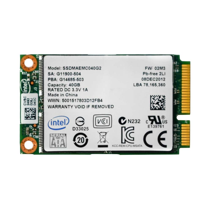 Buy Intel SSDMAEMC040G2 | 310 40GB Multi-Level Cell SATA 3Gb/s mSATA Solid State Drive Refurbished - $157.06 Intel SSDMAEMC040G2 | 310 40GB Multi-Level Cell SATA 3Gb/s mSATA Solid State Drive Refurbished - Intel refurbished available on Gotodirect
