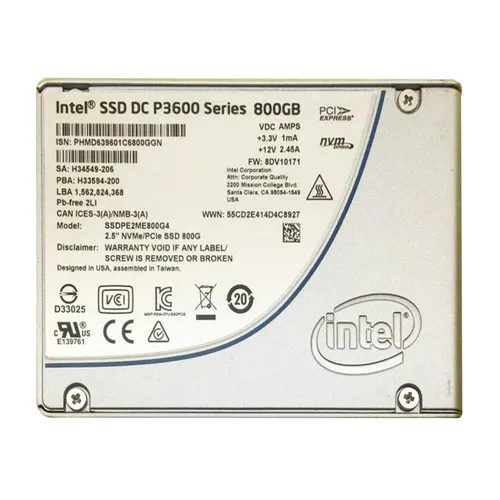 Buy Intel SSDPE2ME800G410 | DC P3600 800GB Multi-Level Cell PCI Express 3.0 x4 NVMe U.2 2.5-Inch Solid State Drive Refurbished - $652.86 Intel SSDPE2ME800G410 | DC P3600 800GB Multi-Level Cell PCI Express 3.0 x4 NVMe U.2 2.5-Inch Solid State Drive Refurbished - Intel refurbished available on Gotodirect