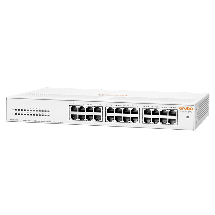 HP R8R49-61001 | Aruba Instant On 1430 24G 24-Ports 10/100/1000 RJ-45 Rack-mountable Unmanaged Network Switch Refurbished - Hewlett-Packard (ou HP en abrégé) refurbished available on Gotodirect