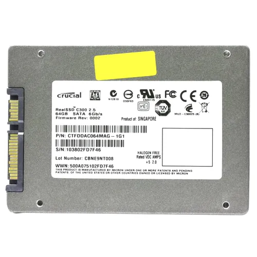 Crucial CTFDDAC064MAG-1G1 | C300 64GB Multi-Level Cell SATA 6Gb/s 2.5-Inch Solid State Drive Refurbished - Crucial refurbished available on Gotodirect