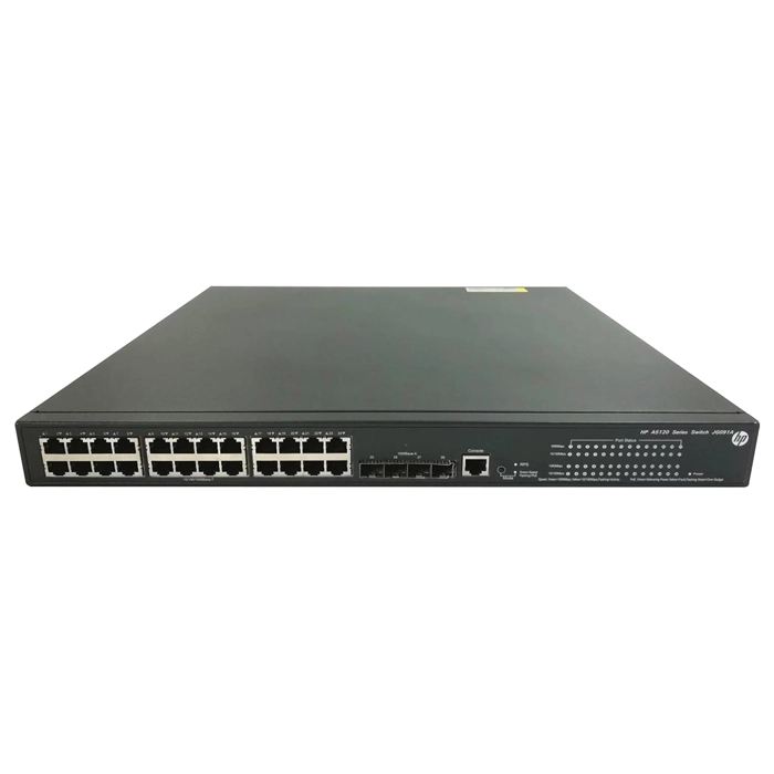 HP JG091-61001 | FlexNetwork 5120 SI Series 5120-24G-PoE+ SI 24 x 10/100/1000Base-T RJ-45 PoE+ and 4 x SFP (mini-GBIC) Ports Layer 3 Managed Gigabit Ethernet Network Switch Refurbished - Hewlett-Packard (ou HP en abrégé) refurbished available on Gotodirect