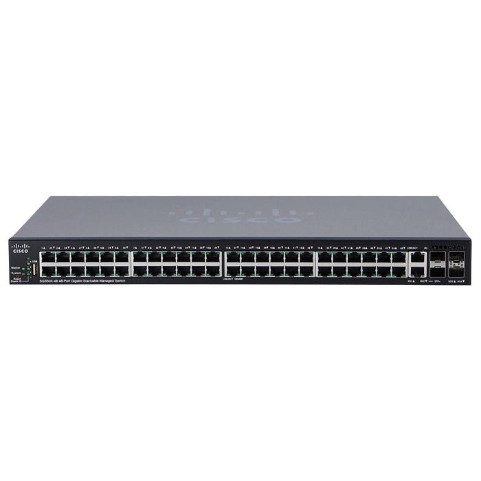 Cisco SG350X-48-K9-NA-RF | Small Business 350X Series 48 x Ports 10/100/1000Base-T + 4 x SFP+ Layer 2 Managed Rack-Mountable Gigabit Ethernet Network Switch Refurbished - Cisco Systems Inc. refurbished available on Gotodirect