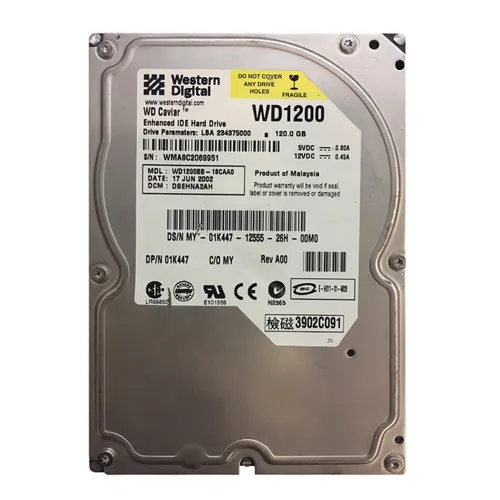 Western Digital WD1200BB-18CAA0 | Caviar 120GB 7200RPM EIDE 2MB Cache (512) 3.5-Inch Hard Drive Refurbished - Western Digital refurbished available on Gotodirect