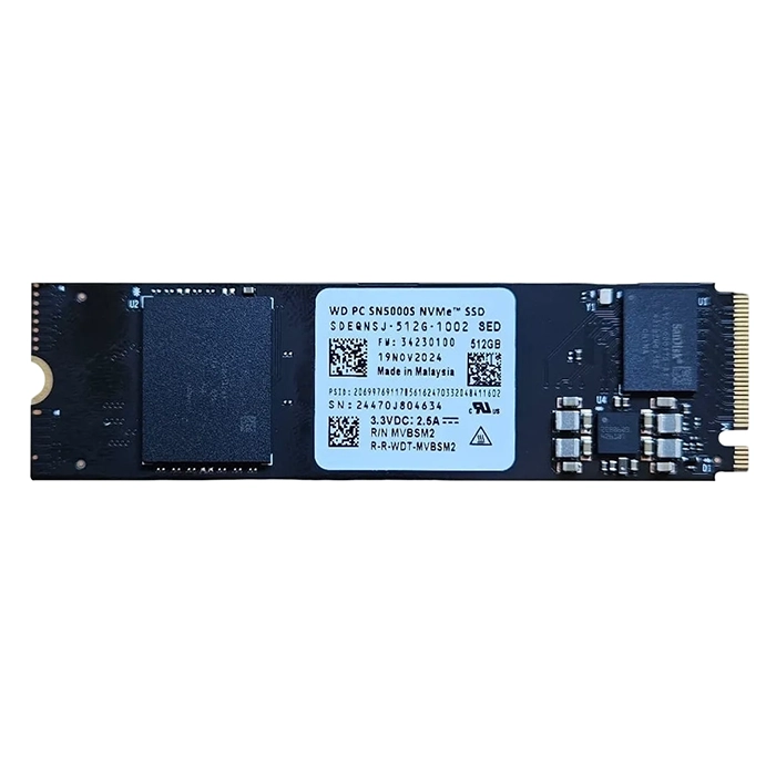 Western Digital SDEQNSJ-512G-1002 | PC SN5000S 512GB PCI Express NVMe 4.0 x4 M.2 2280 Solid State Drive Refurbished - Western Digital refurbished available on Gotodirect