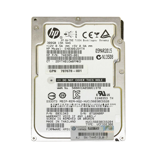 HP 787678-001 | 300GB 15000RPM SAS 12Gb/s 2.5-inch Hard Drive Refurbished - Hewlett-Packard (ou HP en abrégé) refurbished available on Gotodirect