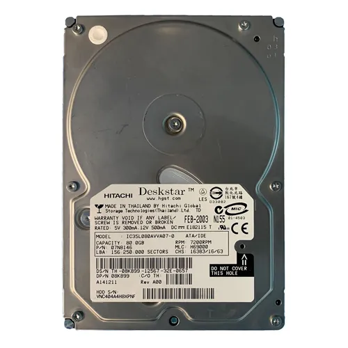 Dell 8K899 | 80GB 7200RPM ATA-100 2MB Cache 3.5-Inch Hard Drive Refurbished - Dell refurbished available on Gotodirect