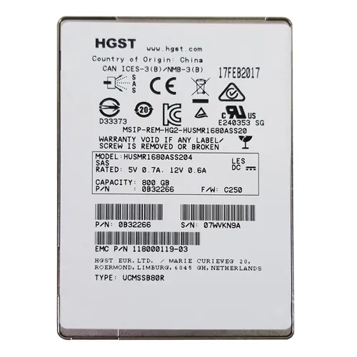 HGST HUSMR1680ASS204 | Ultrastar SSD1600MR Series 800GB Multi-Level Cell SAS 12Gb/s Read Intensive 2.5-inch Solid State Drive Refurbished - HGST (a subsidiary of Western Digital) refurbished available on Gotodirect