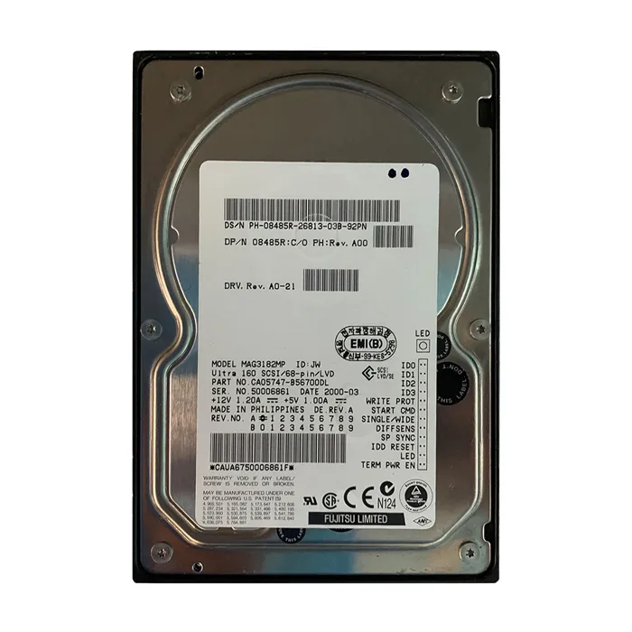 Fujitsu MAG3182MP | 18.2GB 10000RPM Ultra160 SCSI 68-Pin 4MB Cache 3.5-Inch Hard Drive Refurbished - Fujitsu refurbished available on Gotodirect