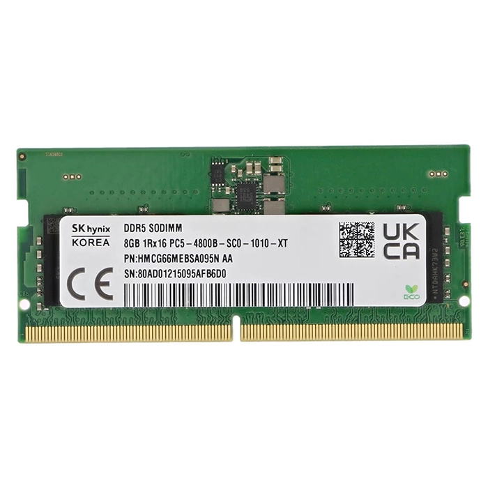 Hynix HMCG66MEBSA095N | 8GB DDR5-4800MHz PC5-38400 Non-ECC Unbuffered SODIMM CL40 1Rx16 1.1V 262-Pin Memory Module Refurbished -  refurbished available on Gotodirect