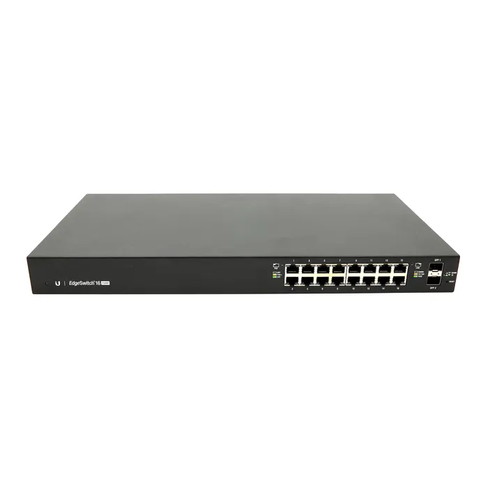 Ubiquiti ES-16-150W | EdgeSwitch 16 x RJ-45 Ports PoE+ 1000Base-T + 2 x SFP Ports Layer 2 Managed 1U Rack-Mountable Gigabit Ethernet Network Switch Refurbished - Ubiquiti refurbished available on Gotodirect