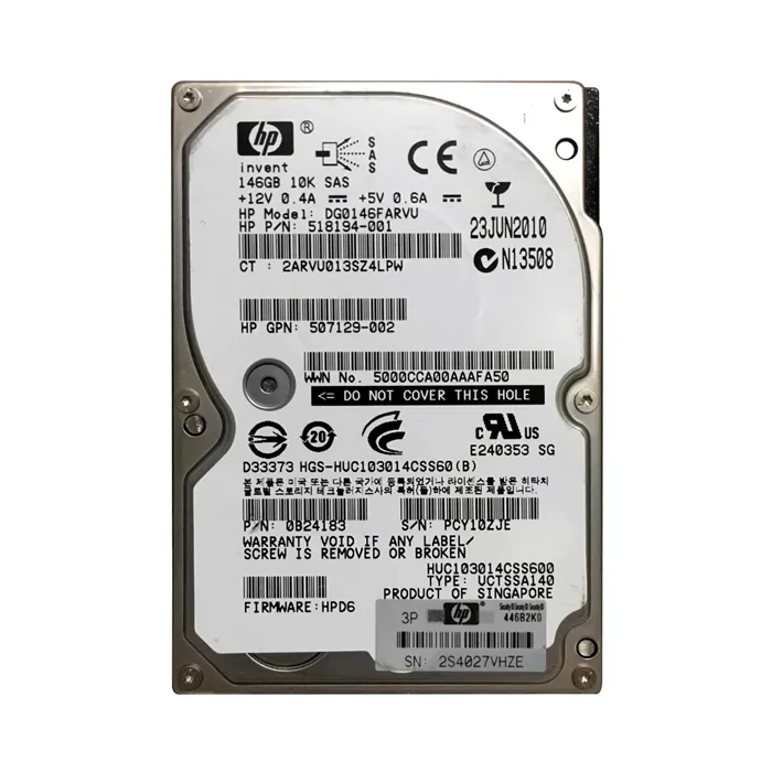 Buy HP DG0146FARVU | 146GB 10000RPM SAS 6Gb/s SFF Hot-Pluggable Dual Port 2.5-inch Hard Drive for Gen1 to Gen7 ProLiant Server Refurbished - $89.39 HP DG0146FARVU | 146GB 10000RPM SAS 6Gb/s SFF Hot-Pluggable Dual Port 2.5-inch Hard Drive for Gen1 to Gen7 ProLiant Server Refurbished - Hewlett-Packard (ou HP en abrégé) refurbished available on Gotodirect