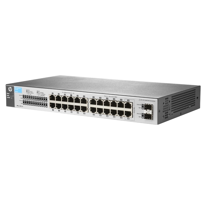 HP J9801-61001 | OfficeConnect 1810 Series 1810-24 v2 22 x 10/100Base-TX RJ-45 and  + 2 x Combo SFP (mini-GBIC) Ports Layer 2 Managed Fast Ethernet Network Switch Refurbished - Hewlett-Packard (ou HP en abrégé) refurbished available on Gotodirect