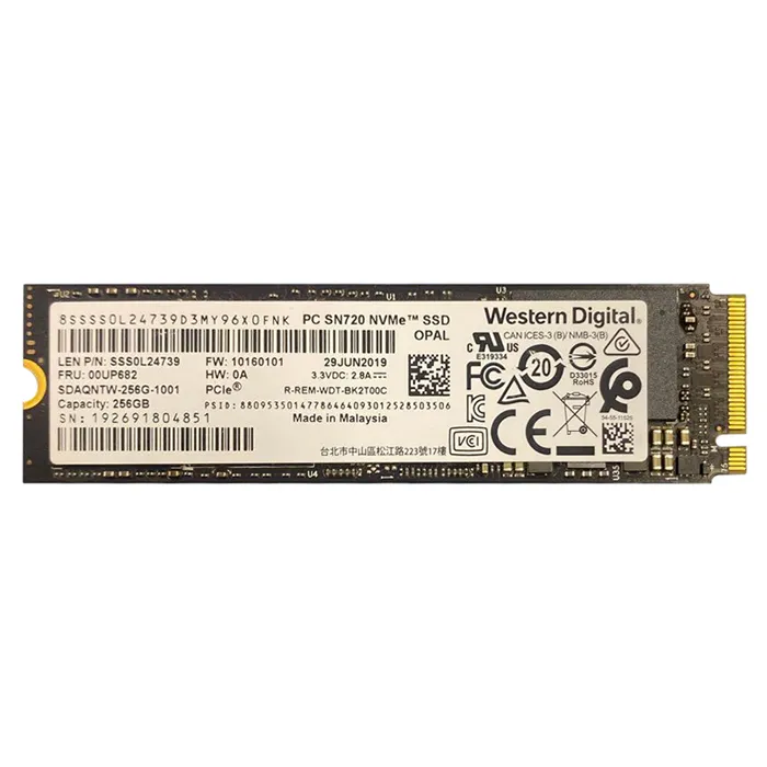 Lenovo 00UP682 | 256GB TLC PCI Express 3.0 x4 NVMe M.2 2280 Internal Solid State Drive Refurbished - Lenovo refurbished available on Gotodirect