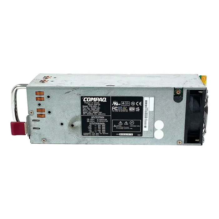 HP 249687-001 | 350-Watts 110-115V Hot-Pluggable Redundant Power Supply for ProLiant ML350 Gen2 Refurbished - Hewlett-Packard (ou HP en abrégé) refurbished available on Gotodirect