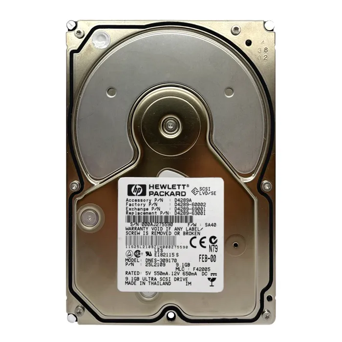 HP D4289-60002 | 9.1GB 7200RPM Ultra Wide SCSI LVD 80-Pin Hot Swappable 3.5-Inch Hard Drive Refurbished - Hewlett-Packard (ou HP en abrégé) refurbished available on Gotodirect