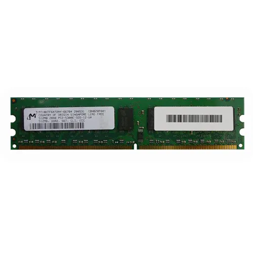 Micron MT18HTF6472AY-667B4 | 512MB DDR2-667MHz PC2-5300 ECC Unbuffered UDIMM CL5 2Rx8 1.8V 240-Pin Memory Module Refurbished -  refurbished available on Gotodirect