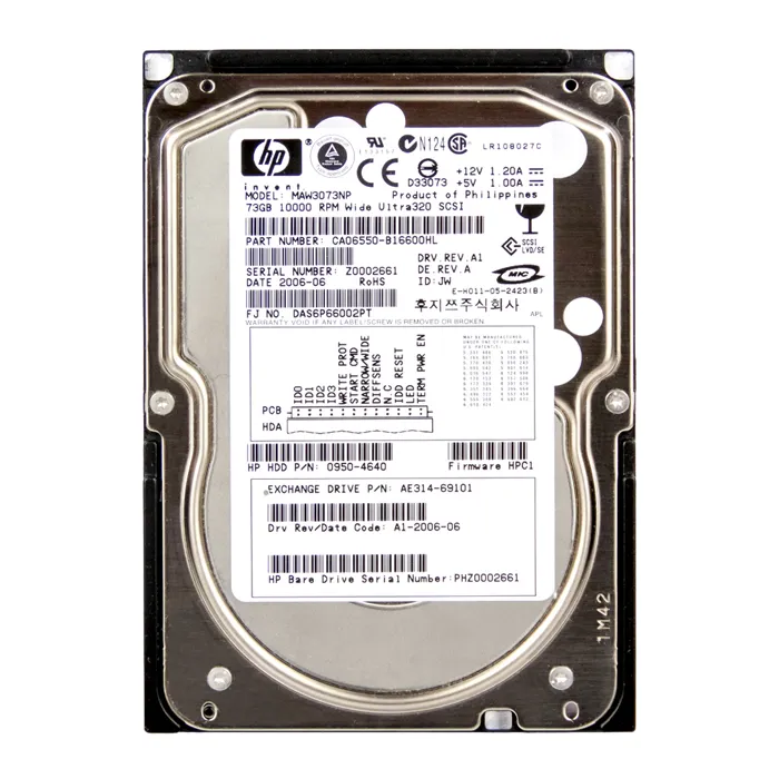 HP 0950-4640 | 73GB 10000RPM Ultra-320 SCSI Hot-Pluggable 68-Pin 3.5-Inch Hard Drive Refurbished - Hewlett-Packard (ou HP en abrégé) refurbished available on Gotodirect