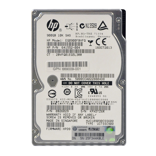 HP 669009-001 | 900GB 10000RPM SAS 6Gb/s Dual Port SFF 2.5-inch Enterprise Hard Drive for MSA M6625 Refurbished - Hewlett-Packard (ou HP en abrégé) refurbished available on Gotodirect