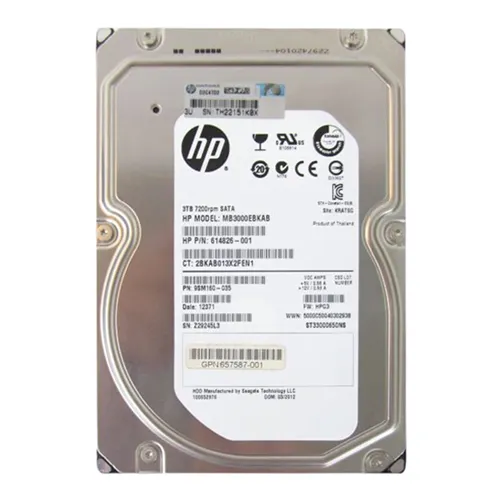 HP 657587-001 | 3TB 7200RPM SATA 3Gb/s Hot Swappable 3.5-inch Midline Hard Drive for ProLiant Server Refurbished - Hewlett-Packard (ou HP en abrégé) refurbished available on Gotodirect