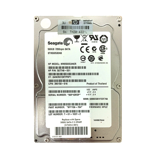 HP 575054-001 | 500GB 7200RPM SATA 3Gb/s SFF Hot-Swappable 2.5-inch Midline Hard Drive for ProLiant Blade Server Refurbished - Hewlett-Packard (ou HP en abrégé) refurbished available on Gotodirect