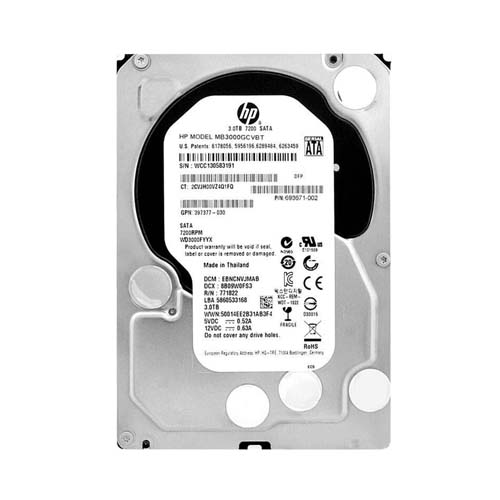 Buy HP MB3000GCVBT | 3TB 7200RPM SATA 6Gb/s Hot-Swappable 512n 3.5-Inch Midline Hard Drive for ProLiant Servers Refurbished - $185.68 HP MB3000GCVBT | 3TB 7200RPM SATA 6Gb/s Hot-Swappable 512n 3.5-Inch Midline Hard Drive for ProLiant Servers Refurbished - Hewlett-Packard (ou HP en abrégé) refurbished available on Gotodirect