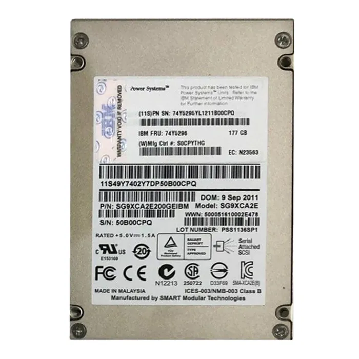 IBM 74Y5295 | 177GB SAS 6Gb/s 2.5-Inch Solid State Drive for Power System Refurbished -  refurbished available on Gotodirect