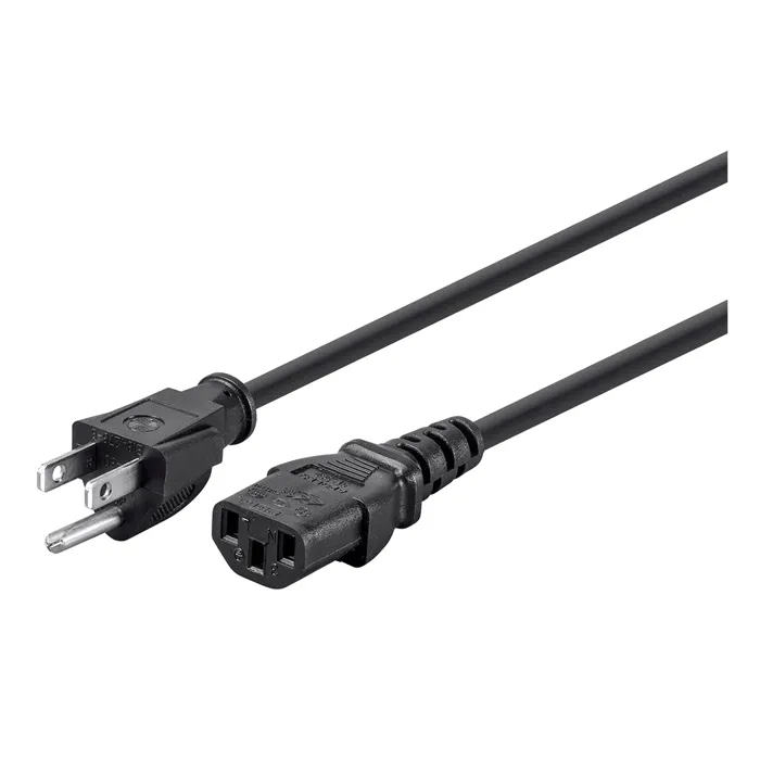 Monoprice 5283 | Power Cord NEMA 5-15P to IEC 60320 C13 16AWG 13A/1625W 3-Prong Black 2ft Refurbished -  refurbished available on Gotodirect
