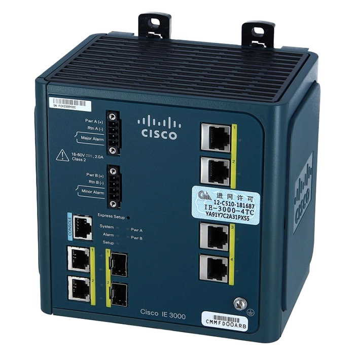 Cisco IE-3000-4TC-E | Industrial Ethernet 3000 Series IE-3000-4TC 4 x FE Ports 10/100Base-TX + 2 x SFP Combo Ports Layer 2 managed DIN rail mountable Fast Ethernet Switch Refurbished - Cisco Systems Inc. refurbished available on Gotodirect