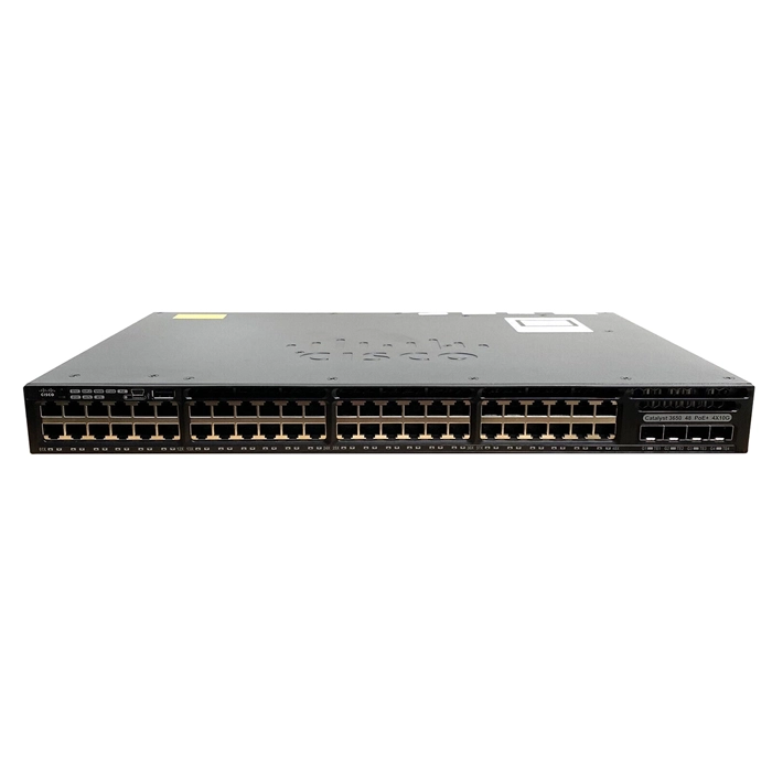 Cisco WS-C3650-48FQM-L | Catalyst 3650 Series 3650-48FQM 48 x Ports PoE+ 1000Base-T + 4 x Ports SFP+ Uplinks Layer 3 Managed 1U Rack-mountable Gigabit Ethernet Network Switch Refurbished - Cisco Systems Inc. refurbished available on Gotodirect