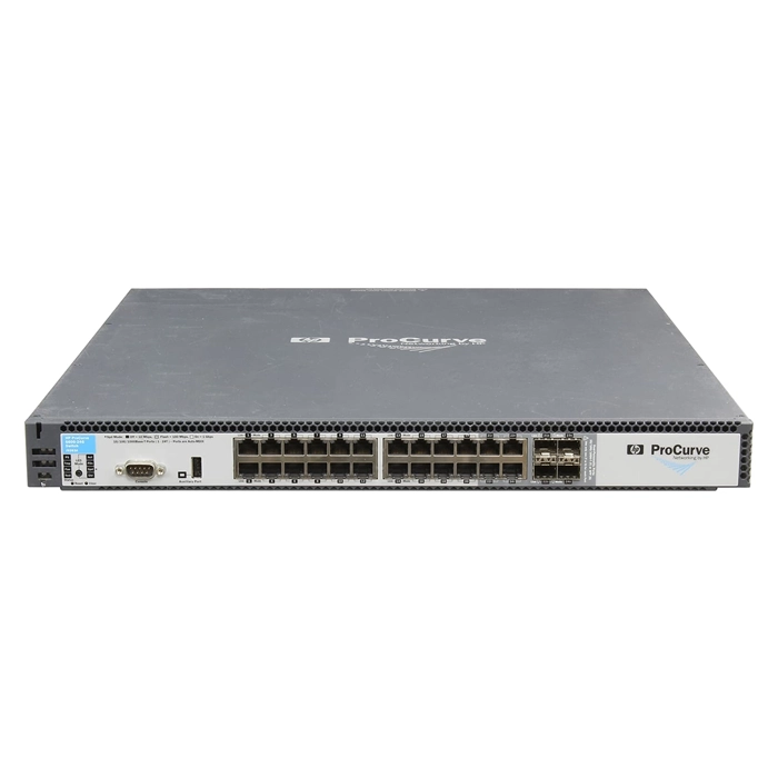 HP J9263-60001 | ProCurve 6600 Series 6600-24G 20 x 10/100/1000Base-T RJ-45 and 4 x 1G Dual-Personality RJ-45/SFP Ports Layer 3 Managed Gigabit Ethernet Switch Refurbished - Hewlett-Packard (ou HP en abrégé) refurbished available on Gotodirect