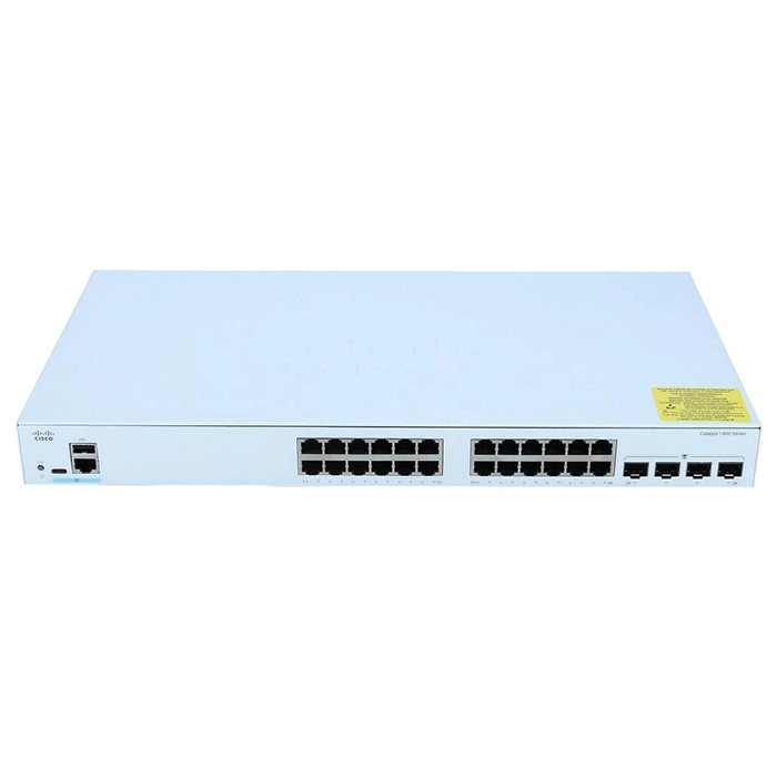 Cisco C1300-24T-4G | Catalyst 1300 Series 1300-24T-4G 24 x 10/100/1000Base-T RJ-45 and 4 x 1GbE SFP Uplink Ports Layer 3 Managed Gigabit Ethernet Switch Refurbished - Cisco Systems Inc. refurbished available on Gotodirect