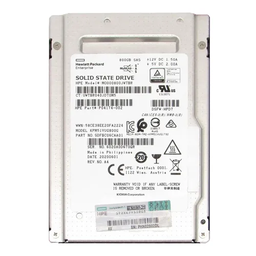 HP MO000800JWTBR | 800GB Multi-Level Cell SAS 12Gb/s Hot Swappable Mixed Use SFF 2.5-Inch Solid State Drive for ProLiant DL325 Gen10 Refurbished - Hewlett-Packard (ou HP en abrégé) refurbished available on Gotodirect