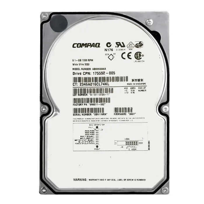 HP 3R-A0837-AA | 18.2GB 7200RPM Wide Ultra2 SCSI Hot Swappable LVD 80-Pin 3.5-Inch Hard Drive Refurbished - Hewlett-Packard (ou HP en abrégé) refurbished available on Gotodirect