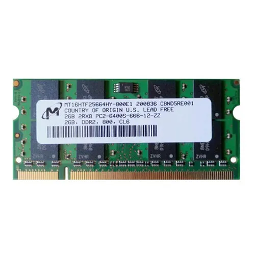 Micron MT16HTF25664HY-800E1 | 2GB DDR2-800MHz PC2-6400 Non-ECC Unbuffered SODIMM CL6 2Rx8 1.8V 200-Pin Memory Module Refurbished -  refurbished available on Gotodirect