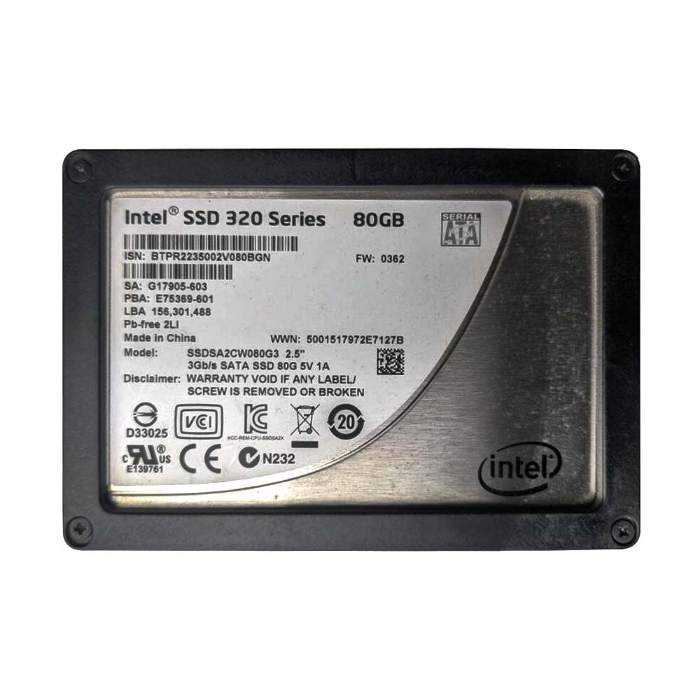 Buy Intel SSDSA2CW080G310 | 320 80GB Multi-Level Cell SATA 3Gb/s 2.5-Inch Solid State Drive Refurbished - $293.40 Intel SSDSA2CW080G310 | 320 80GB Multi-Level Cell SATA 3Gb/s 2.5-Inch Solid State Drive Refurbished - Intel refurbished available on Gotodirect