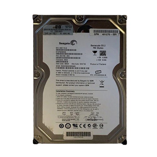 HP 481275-001 | 750GB 7200RPM SATA 3Gb/s 16MB Cache Hot-Swappable LFF 3.5-inch Hard Drive for MSA2 Storage Array Refurbished - Hewlett-Packard (ou HP en abrégé) refurbished available on Gotodirect