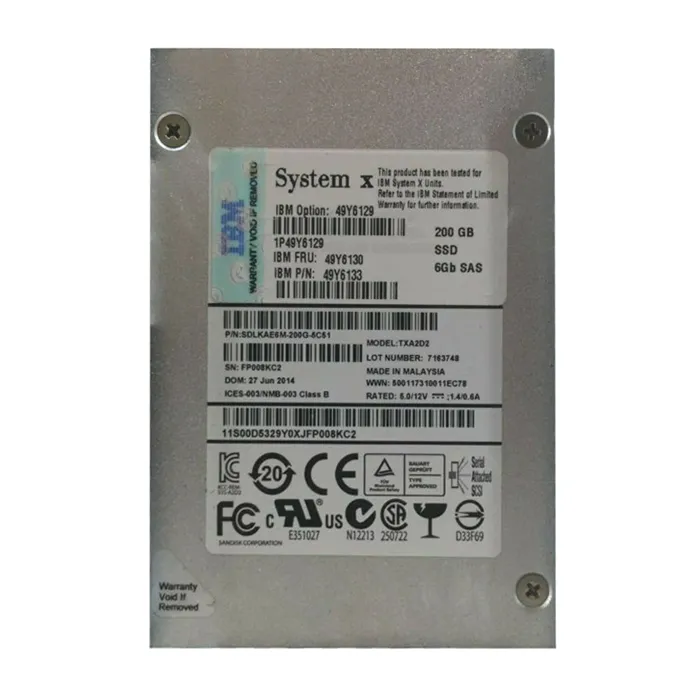 Buy IBM 49Y6133 | 200GB Multi-Level Cell SAS 6Gb/s Hot Swappable 2.5-Inch Solid State Drive Refurbished - $393.33 IBM 49Y6133 | 200GB Multi-Level Cell SAS 6Gb/s Hot Swappable 2.5-Inch Solid State Drive Refurbished - refurbished available on Gotodirect