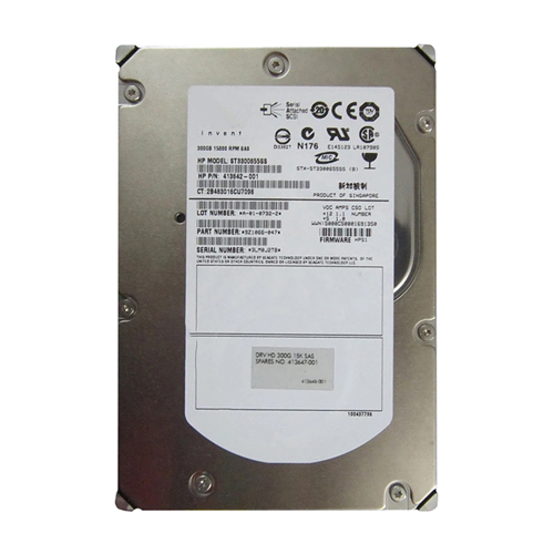 Buy HP 413647-001 | 300GB 15000RPM SAS 3Gb/s NHP 16MB Cache Hot-Swappable 3.5-inch Hard Drive for ProLiant Servers Refurbished - $197.44 HP 413647-001 | 300GB 15000RPM SAS 3Gb/s NHP 16MB Cache Hot-Swappable 3.5-inch Hard Drive for ProLiant Servers Refurbished - Hewlett-Packard (ou HP en abrégé) refurbished available on Gotodirect