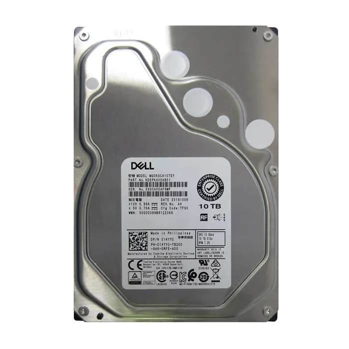 Dell 14YYC | 10TB 7200RPM SAS 12Gb/s Hot-Pluggable 256MB Cache (512e) 3.5-Inch Nearline Hard Drive for PowerEdge Server & PowerVault Server Refurbished - Dell refurbished available on Gotodirect