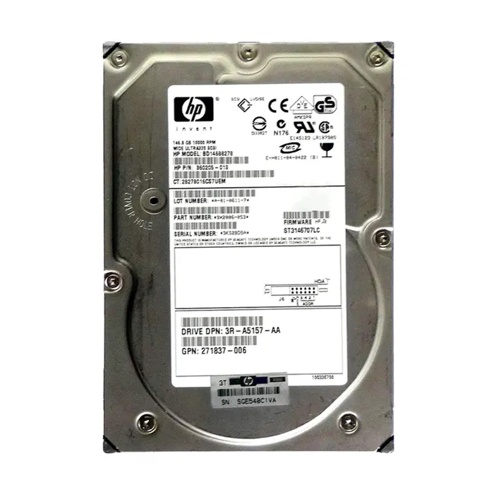 HP 3R-A5157-AA | 146GB 10000RPM Ultra320 SCSI 8MB Cache Hot-Pluggable LVD 80-Pin 3.5-inch Hard Drive Refurbished - Hewlett-Packard (ou HP en abrégé) refurbished available on Gotodirect