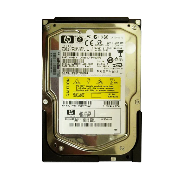 HP AD206-69001 | 146GB 15000RPM Ultra320 SCSI 8MB Cache Hot-Pluggable LVD 80-Pin 3.5-inch Hard Drive Refurbished - Hewlett-Packard (ou HP en abrégé) refurbished available on Gotodirect
