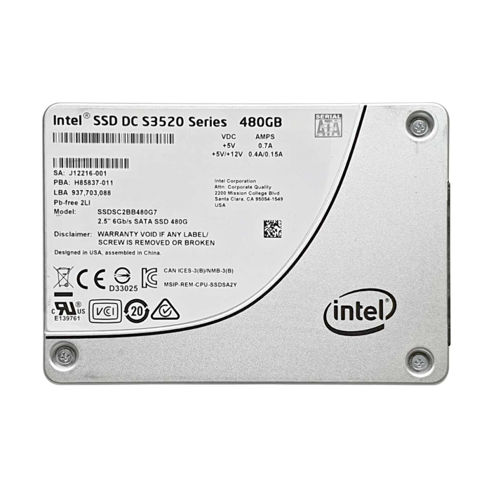 Intel SSDSC2BB480G7P | 480GB SATA 6GB/s Read Intensive 2.5-Inch Internal Solid State Drive Refurbished - Intel refurbished available on Gotodirect