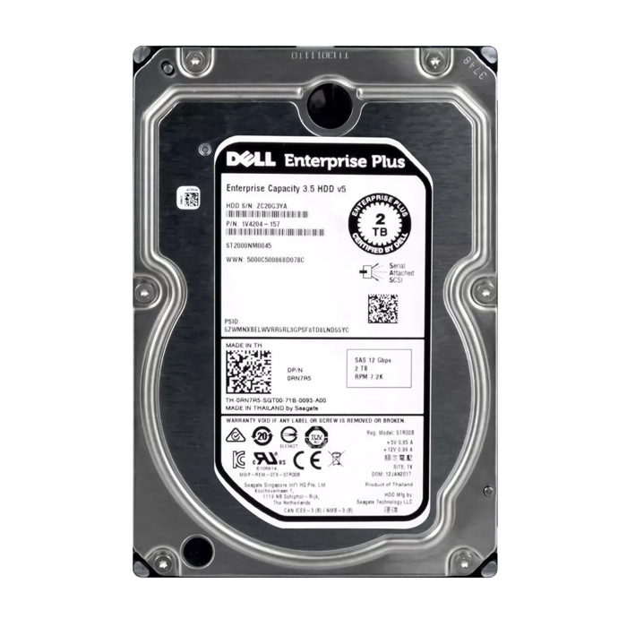 Dell 0RN7R5 | 2TB 7200RPM SAS 12Gb/s Hot-Pluggable 3.5-Inch Hard Drive for EqualLogic Storage Array Refurbished - Dell refurbished available on Gotodirect