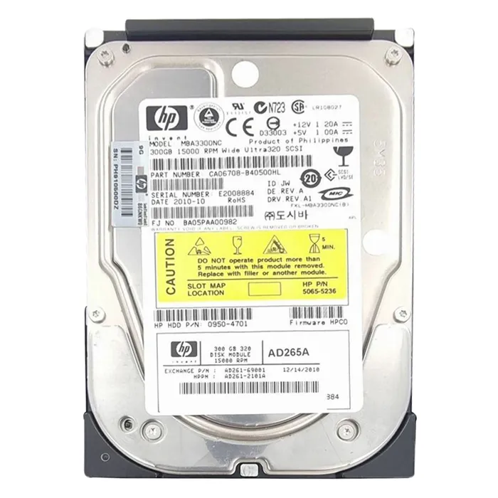 HP AD265A | 300GB 15000RPM Ultra 320 SCSI 16MB Cache Hot Swappable 3.5-Inch Hard Drive Refurbished - Hewlett-Packard (ou HP en abrégé) refurbished available on Gotodirect